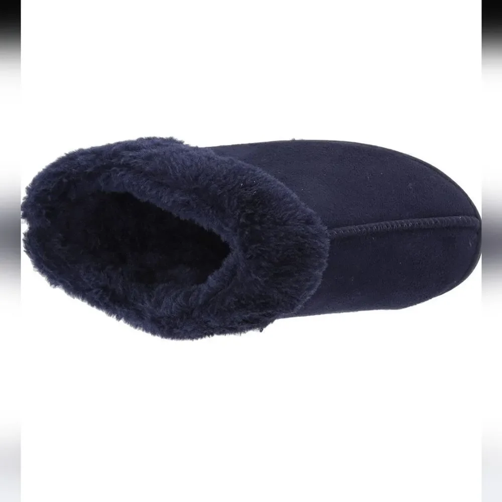 MUK LUKS Boy's Kids Unisex Polysuede Clog Slipper, Royal Blue, 5-6